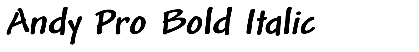 Andy Pro Bold Italic